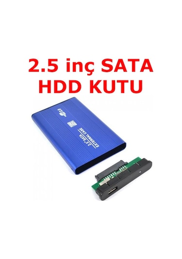 2.5 İnç Sata Harddisk Kutusu - Sata Hdd Kutu - Mavi Renk