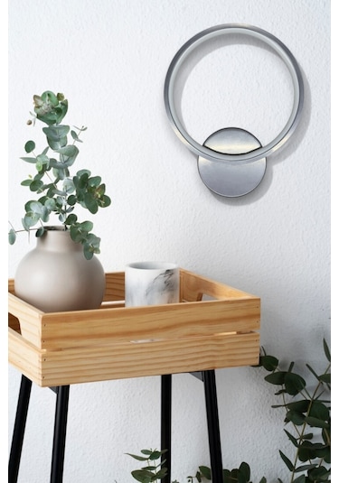 Aura Aplik Gri Renk Modern Tasarım - Hol - Banyo - Mutfak - Salon - Yatak Odası Gün Işığı Led Aplik Gri