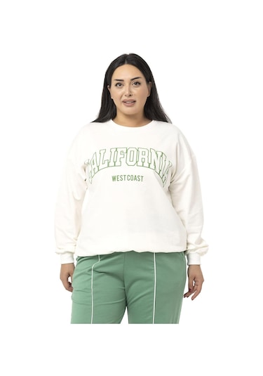 Büyük Beden İki İplik Mint Yeşili Eşofman Takımı-mint Mint Yeşili