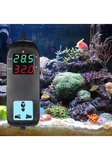 Ulzyvf Termokupl Lu Elektronik Termostat Led Dijital Ekran Üreme Sıcaklık Kontrol Cihazı Soketli Ac 90v-250v, Optimal Sıcaklık Yönetimi