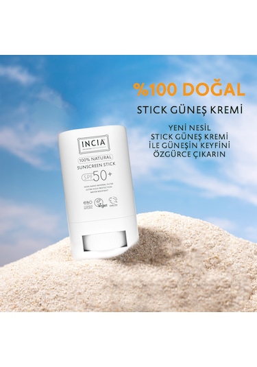 Incıa Doğal Mineral Filtreli Stick Güneş Koruyucu SPF50+ 15 G