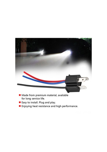 Geeroyoo H4 Erkek Uçlu Fener Kablosu, Genişletme/değiştirme Adaptörü, Pvc Malzeme, Isı Dayanıklı, Kolay Kurulum, Plug & Play
