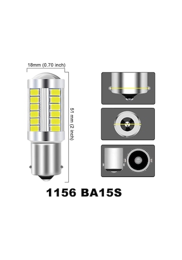 Xiyyadms 10 Adet 1156 Ba15s P21w Led Araç Fren Ve Stop Lambası - Yüksek Parlaklık, Dayanıklı