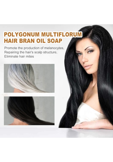 Vkemall Polygonum Multiflorum Saç Sabunu: Melanosit Üretimini Destekler, Saç Yapısını Onarır Ve Parlak Siyah Saçlar Sağlar Kuru - Yıpranmış