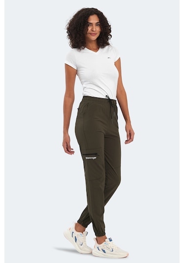 Slazenger Naoko 2 Li Set Kadın Eşofman Altı Siyah - Haki