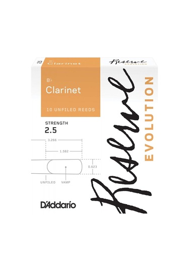 D'addario Reserve Evolution Clarinet Reeds 2,5 - Dce1025 Sib Klar