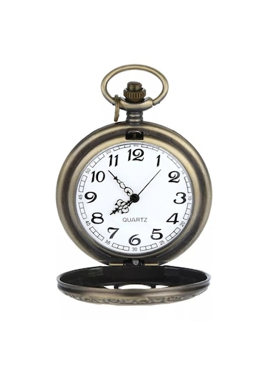 Smael Ay Yıldız Kabartmalı 50 MM Köstekli Cep Saati