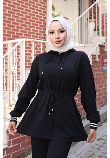 Ribana Detaylı Takım Siyah Siyah