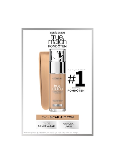 L'Oreal Paris True Match Bakım Yapan Fondöten 3D Golden Beige