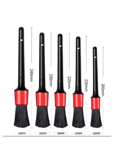 Oto Detay Fırçası Seti 5'li Kaliteli Detaylı Farklı Boyutlar,5li