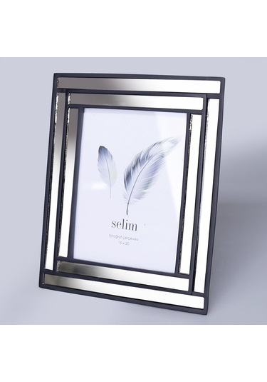 Selim 15 x 20 CM Lara Aynalı Çerçeve Siyah