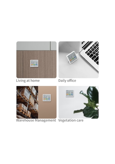 Atuman Th1 Dijital Saat Termohigrometre Termometre Nem Ölçer