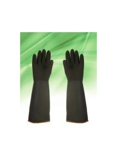 Asit Eldiveni Siyah Kauçuk 60 Cm Tdrtr