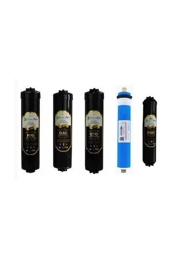 Ncs 12 İnç İnline Çubuklu Yerli 5 Li Black Filtre Seti