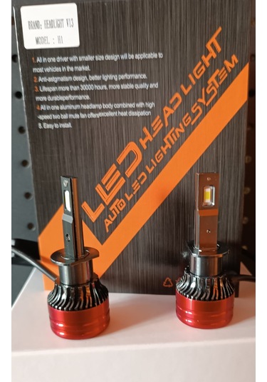 H1 Kısa Far Led 12000 Lumen Csp Şimşek Etkli Led Xenon