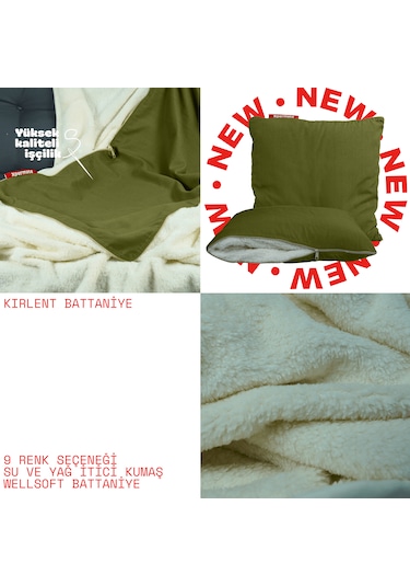 Xpermate Tv Battaniye Yastık Welsoft Battaniye 145x205 Yeşil