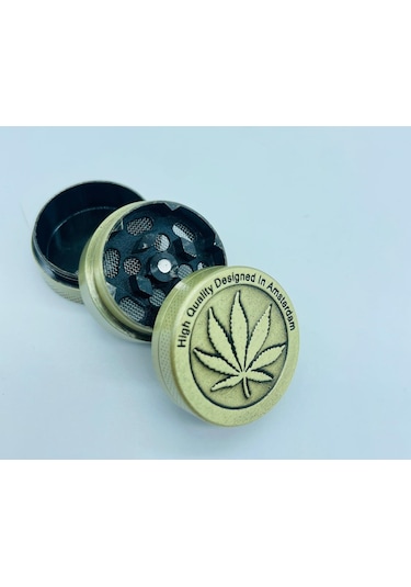 Yaprakdesenli Çelik Metal 3parça Tutun Öğütücü Grinder//30mm--g25
