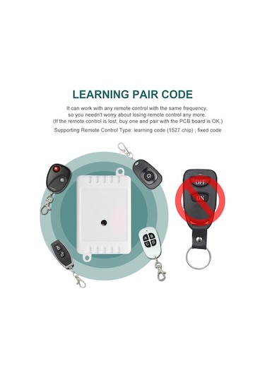 Pazly 433mhz Akıllı Ev Röle Alıcı-verici, 85-220v, 1kw, Rf Kumanda Modülü + Rf Kumanda 1527 Diğer