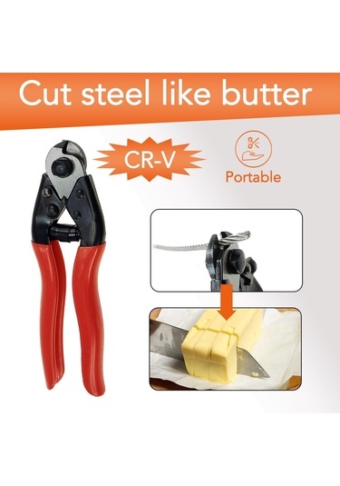 Singree 8 İnç 20cm Kırmızı Çelik Teli Kesici - Dayanıklı Paslanmaz Çelik, Kurşun Mühür Ve Atlama Ipini Kolayca Keser