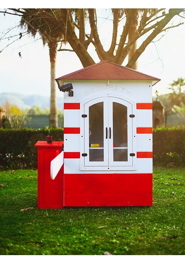 Mandu Bariyerli Ahşap Güvenlik Kulübesi Bekçi Kulübesi