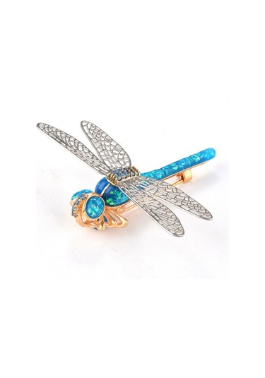 Homyl Renkli Kadın Yusufçuk Korsaj Yeni Bayan Düğün Mavi Mavi