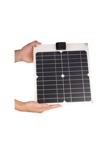 Mufunye Güneş Paneli Çekirdekli Dışarıda Kullanılamabilir 15w Beyaz Cep Telefonu Şarj Aleti Dc Kablolu, 12v Çıkışlı Güneş Enerjisi Şarj Cihazı