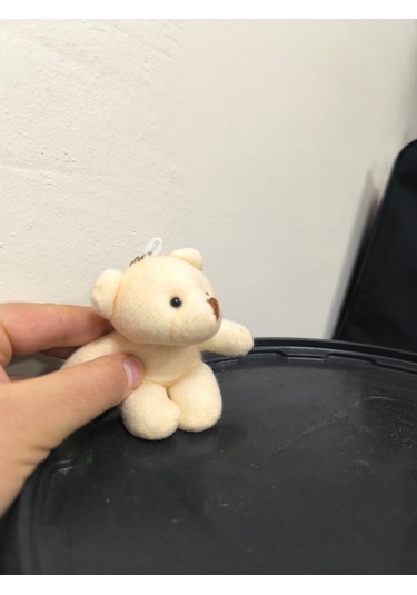 Sevgililer İçin Ayıcık Anahtarlık Sevimli Ve Anlamlı Hediye Bej