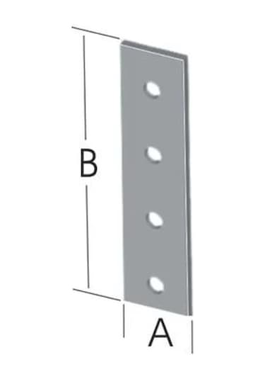 Çankaya Saç Düz Gönye Lama 1.5cm X 10.5 Cm 4 Adet Gümüş