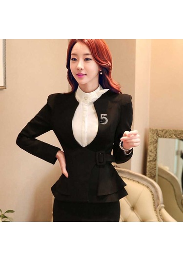 Sones Dijital 5 Küçük Çiçek Bireysel Yaratıcı Broş Gümüş Siyah Gümüş - Siyah