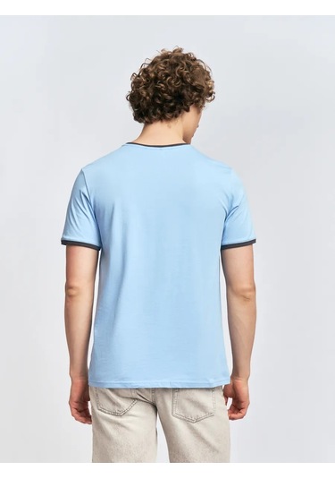 Zolla Erkek Pamuklu Triko Tişört 431696002 Mavi