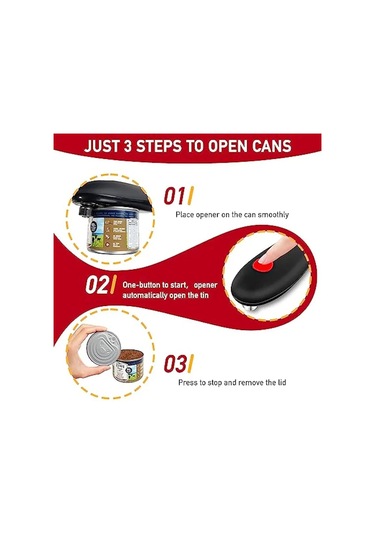 Elektrikli Konserve Açacağı Elektrikli Konserve Açacağı Otomatik Siyah