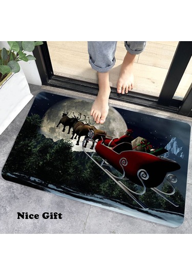 Suofeng Noel Temalı Giriş Matı 40x60cm - Ev Dekorasyonu, Temizlik Ve Güvenlik Sağlar - Dışarıda Ve İçeride Kullanılabilir