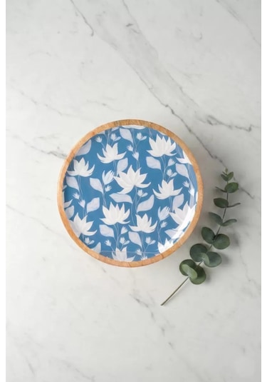 Mango Agacı Pasta Tabağı & Sunum Tabağı 20 Cm Desenli çok renkli