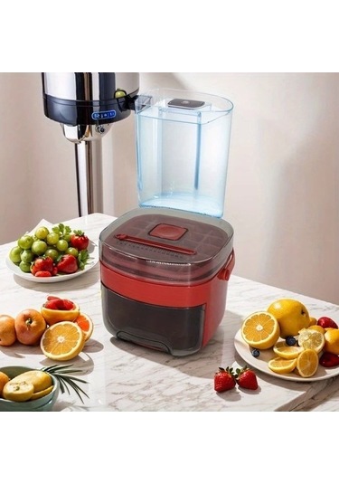 Fastbuy Manuel Buz Yapıcı 48 Bölmeli Kırmızı Plastik Tepsi, Büyük Kapasiteli, Dayanıklı, Yeni Model Kırmızı