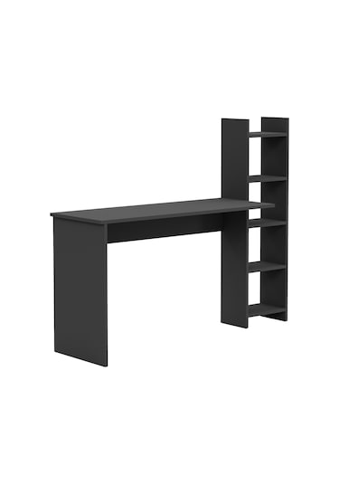 Kitaplıklı Fonksiyonel Çalışma Masası Antrasit Gri