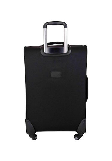 Bagacar Ultra Hafif Körüklü Kumaş 3 Lü Valiz Seti Siyah