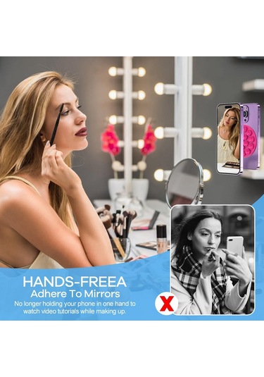 Gajeena Bej Silikon Telefon Tutucu: Süper Tutuculu, Suction Cup & Manyetik, El-işsiz Selfie/video, Banyo Ve Ayna Uyumlu, Temizliği Kolay