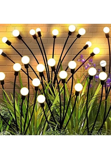 Top Led Güneş Enerjili Bahçe Aydınlatma Solar Bahçe Süsü 2 Mod 8 Top Gün Işığı