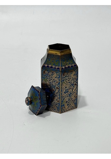 Antika Cloisonne Minyatür Kavanoz 8,2x4,5cm 131