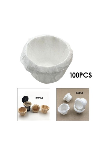 Suntek 100x Tek Kullanımlık Kahve Filtre Kağıdı Keurig K Cup Beyaz Için Çamaşır Suyu Yok