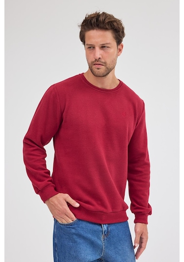 Comeor Erkek Bordo Standart Fit Normal Kesim Pamuklu Basic Bisiklet Yaka Sweatshirt Bordo Comeor Erkek Bordo Standart Fit Normal Kesim Pamuklu Basic Bisiklet Yaka Sweatshirt Bordo