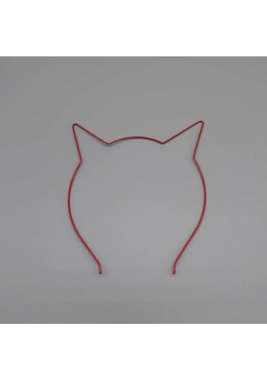 Kedi Kulak Esnek Metal Renkli Taç Seti 4 Adet Çok Renkli