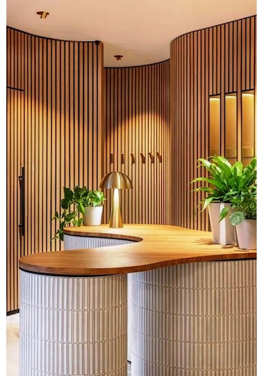 Winflex Eko Keçeli Akustik Ahşap Paneli Safir Meş 50x240cm .