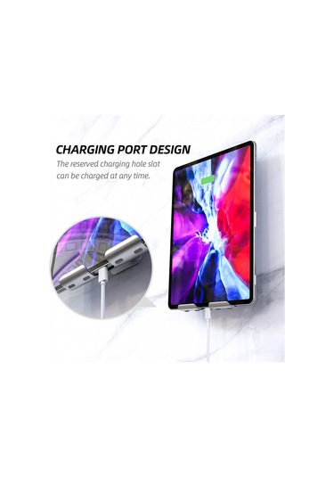 Soulader Banyo Ve Duş İçin Pratik Yapışkanlı Duvara Sabitleme Sistemi, İpad Ve İphone Uyumlu Tutucu Stand GRİ