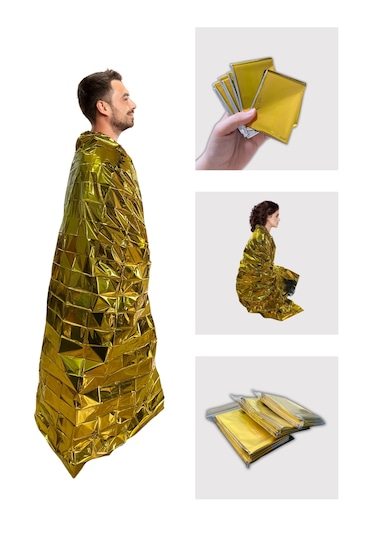 Akana Termal Battaniye X 5 Adet / Altın - Gümüş