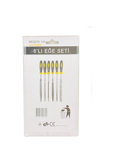 Meşem Mini Eğe Seti Takımı Çeşitli Uçlu 6 Parça 5X180X6
