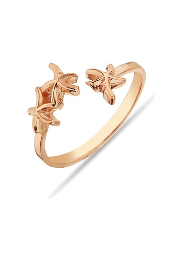 Argentum Concept 925 Ayar Gümüş Deniz Yıldızı Figürlü Rose Yüzük - Y012101