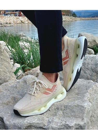 Dunlop 2357 Bej Air Yumuşak Taban Erkek Spor Ayakkabı AYKSAYAK-000519