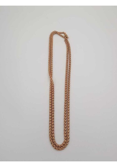 Vog Yuvarlak Kral Model Rose Renk Çelik Unisex 3mm 80 Cm Uzunluk Orta Kalınlıkta Kolye Zincir