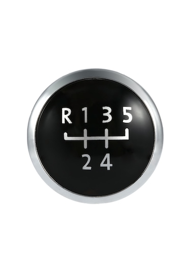 Wezone Vw T5 Transporter 2003-2010 İçin 5 Vites Vites Kolu Emblemi Kapak, Siyah-gümüş, 37mm, Dayanıklı Malzeme, Kolay Kurulum Siyah